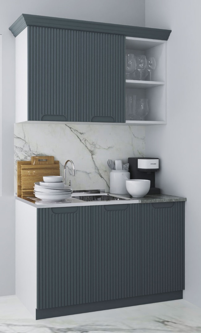 Mobilier de Bucătărie MDF Set, Space, 120cm, Antracit