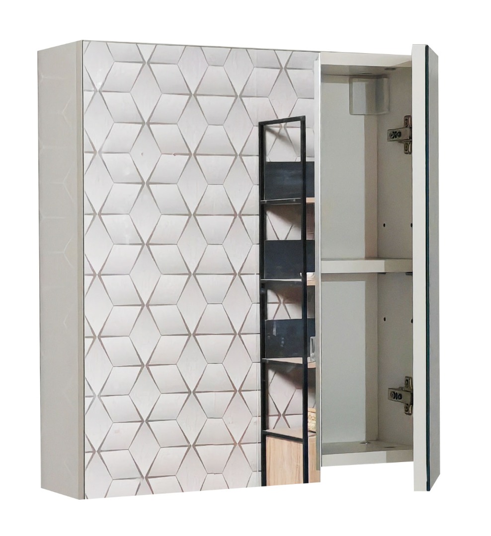 Oglindă baie Kit, Serena, 55cm, Alb